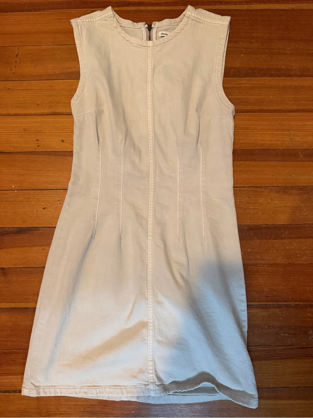 Sleeveless Cream Shift Dress